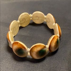 Abacore sea shells bracelets multi colored